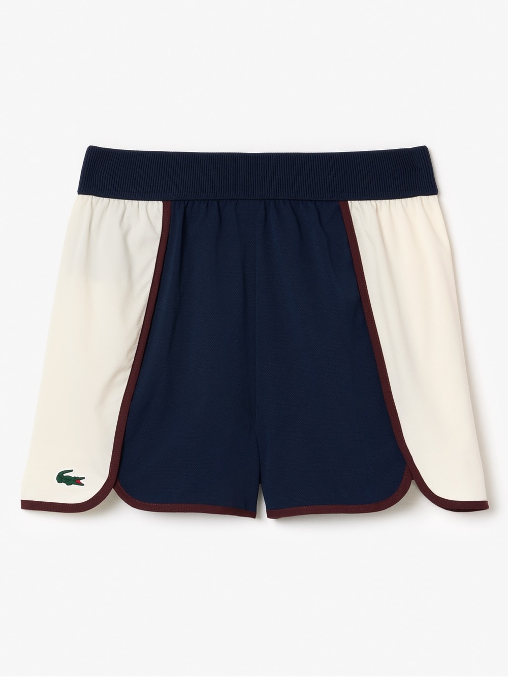 Lacoste 2026 Collection - Stretch Sport Shorts in Navy, Cream and Burgundy